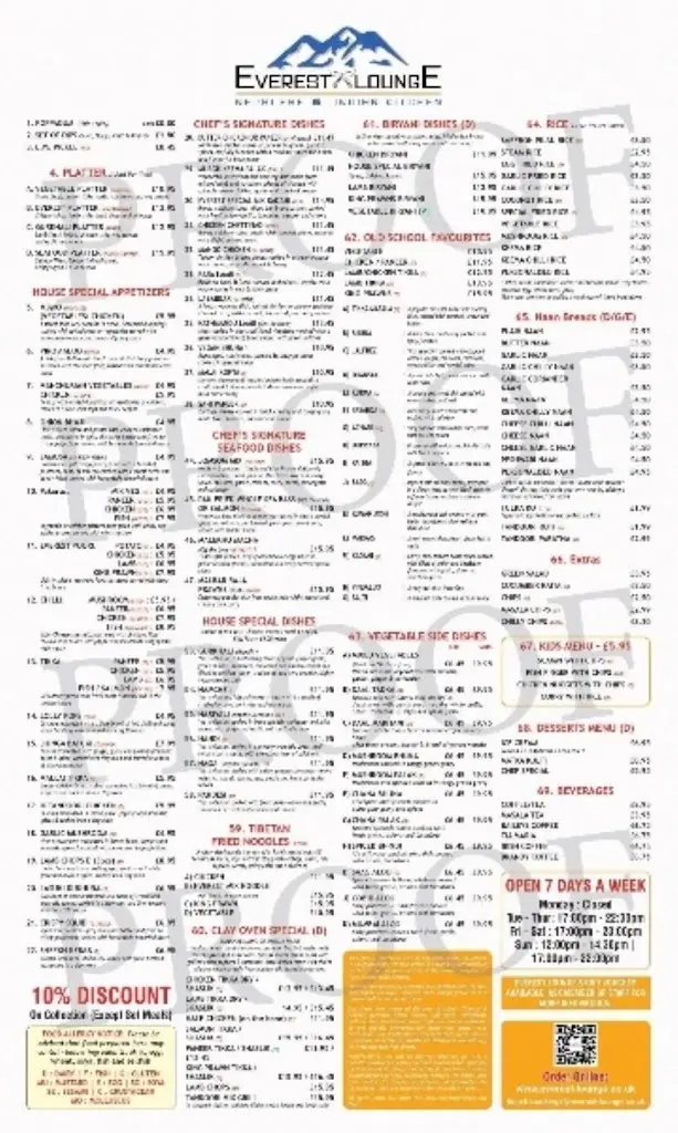 Menu_Everest Lounge_Loughborough_image_1