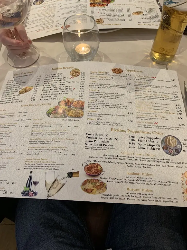 Menu_Salim's_Loughborough_image_1