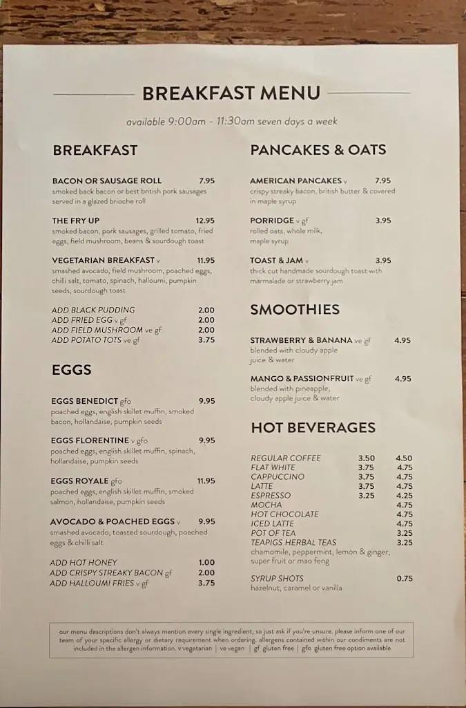 Menu_The Priory_Loughborough_image_2