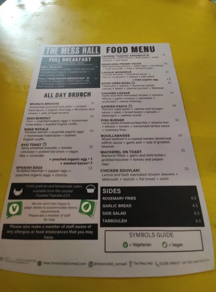 Menu_The Mess Hall_Lostwithiel_image_1