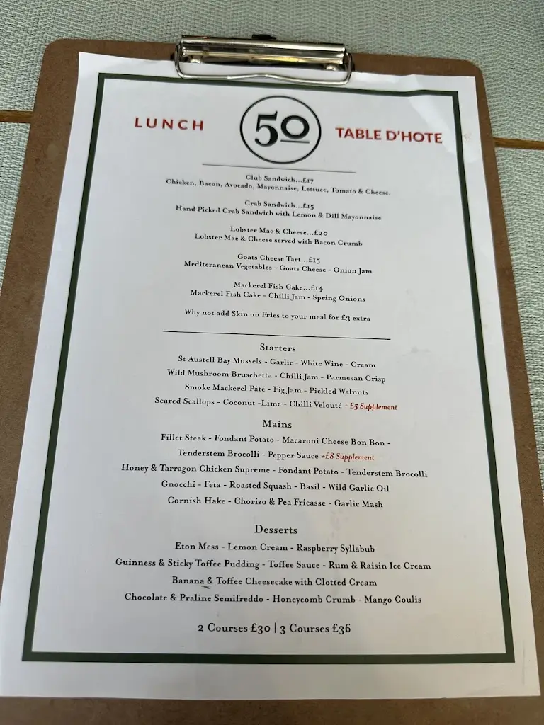 Menu_Fifty Looe_Looe_image_2