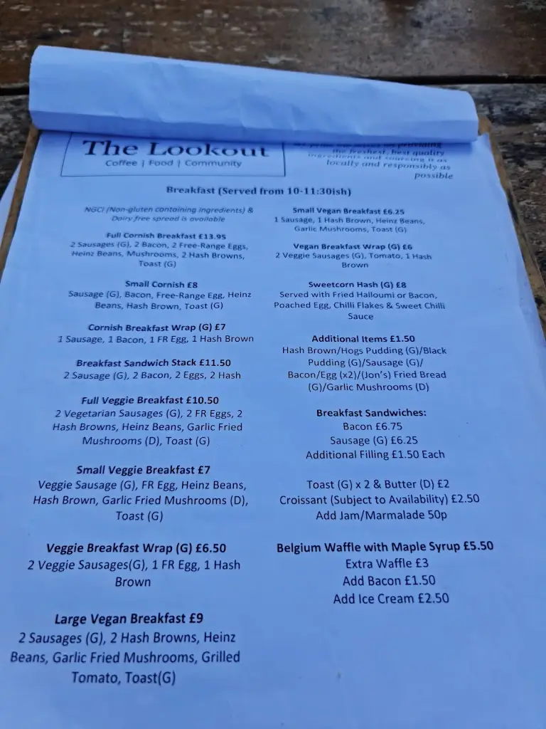 Menu_The Lookout_Looe_image_1