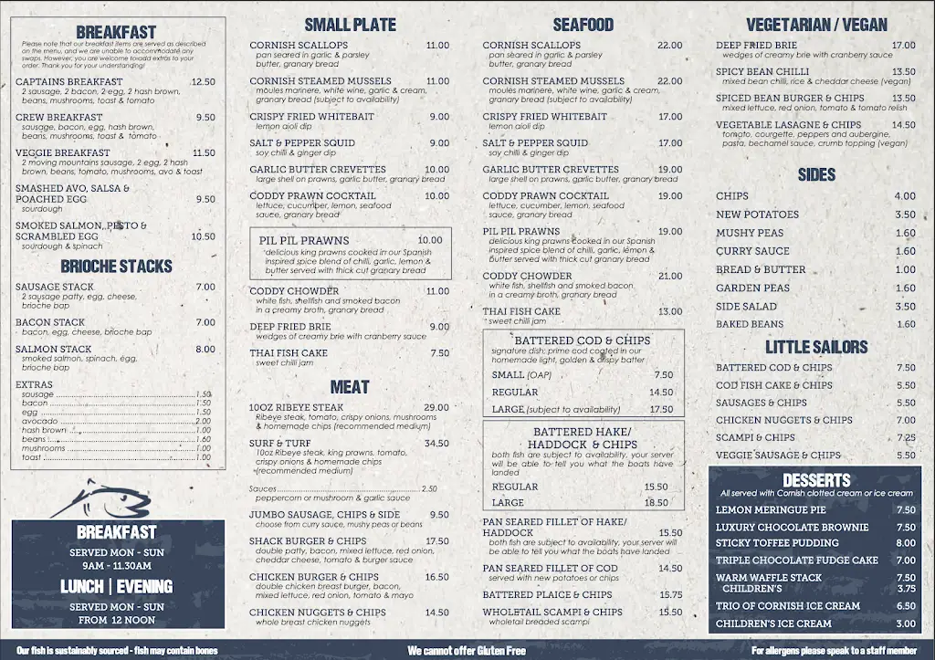 Menu_The Coddy Shack_Looe_image_1