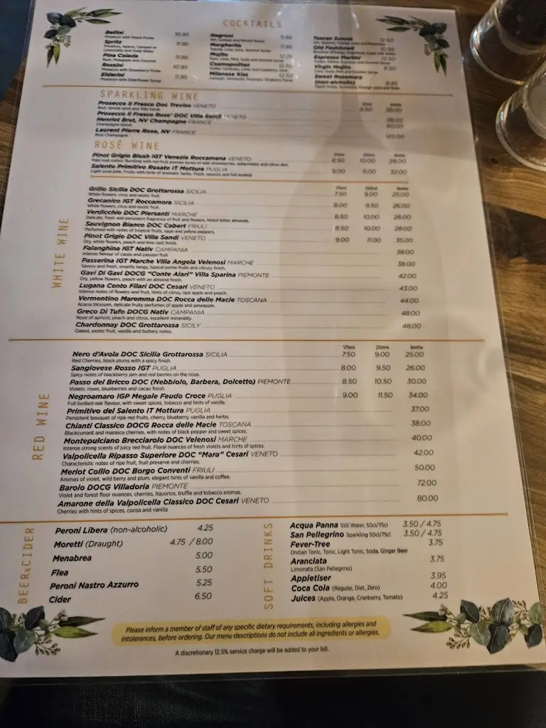 Menu_Villaggio Restaurant 🇮🇹_Barnet_image_1