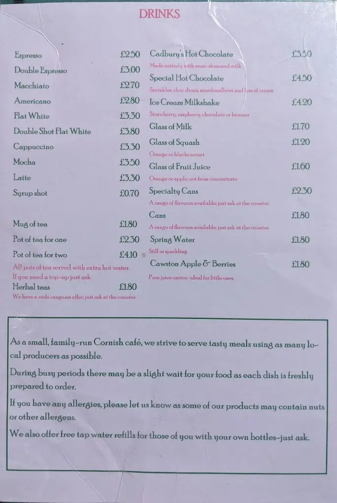 Menu_Island View Cafe_Looe_imagen_2