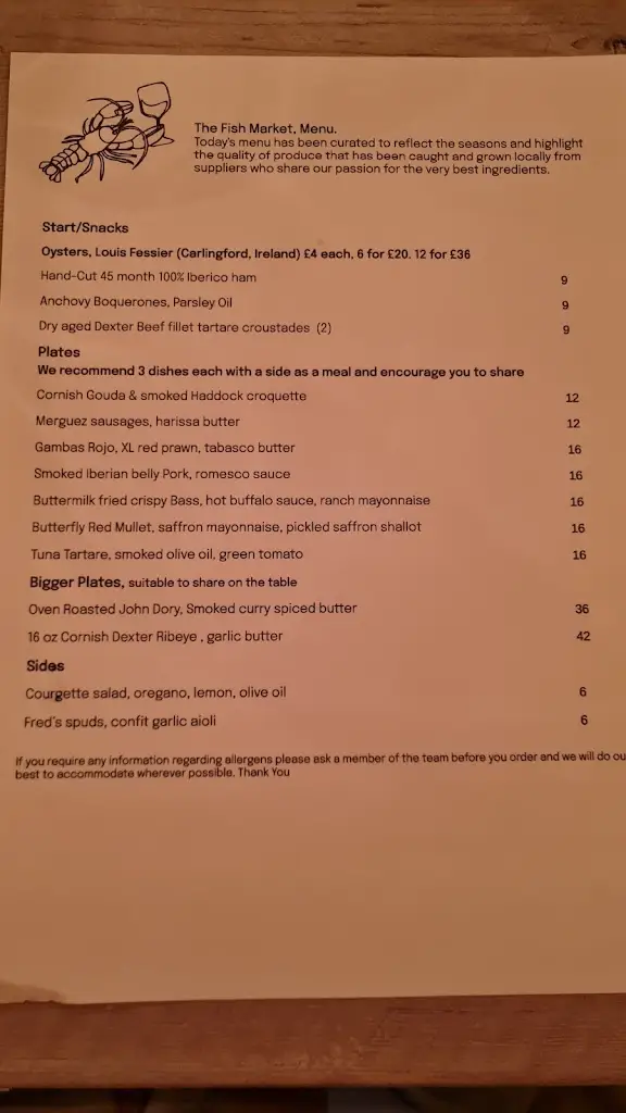 Menu_The Fish Market_Looe_image_1