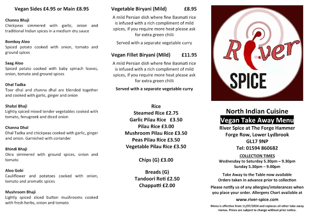 Menu_River Spice Indian_Lydbrook_image_2