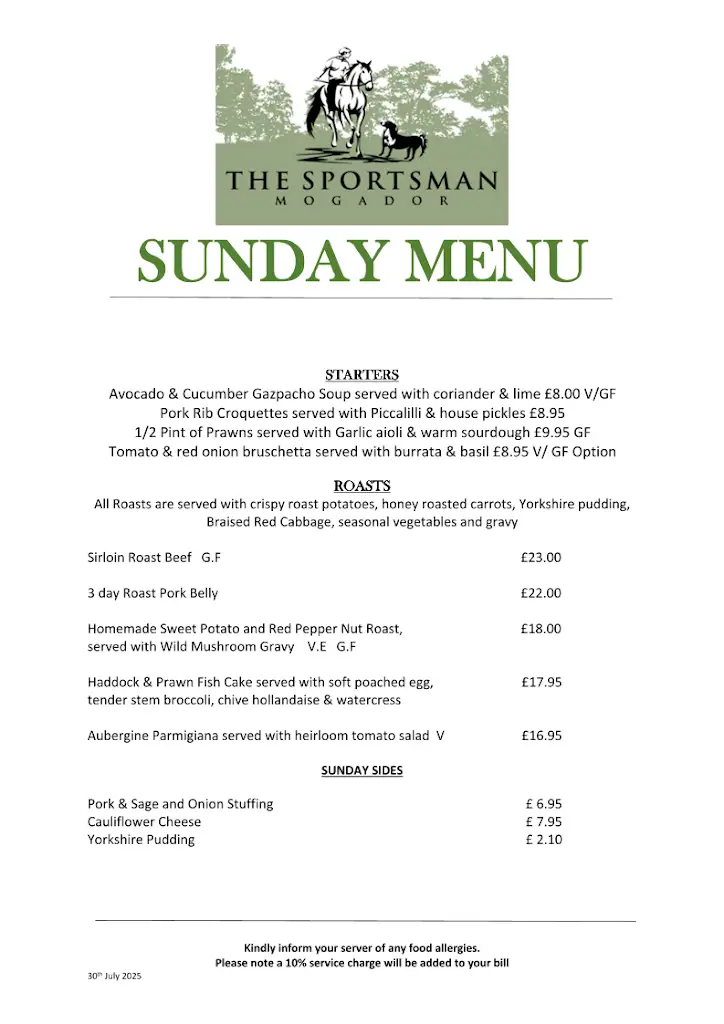 Menu_The Sportsman_Lower Kingswood_image_2