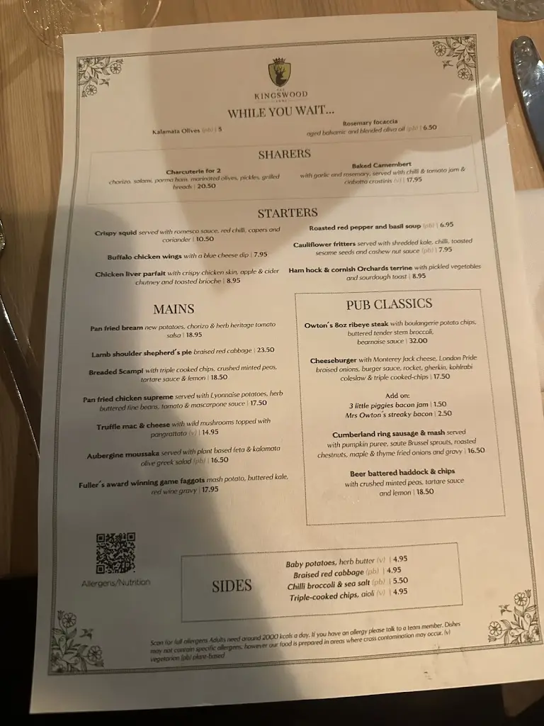 Menu_The Kingswood Arms, Banstead_Lower Kingswood_image_3