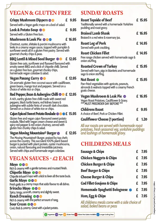 Menu_The Queens Head_Ludgershall_image_4