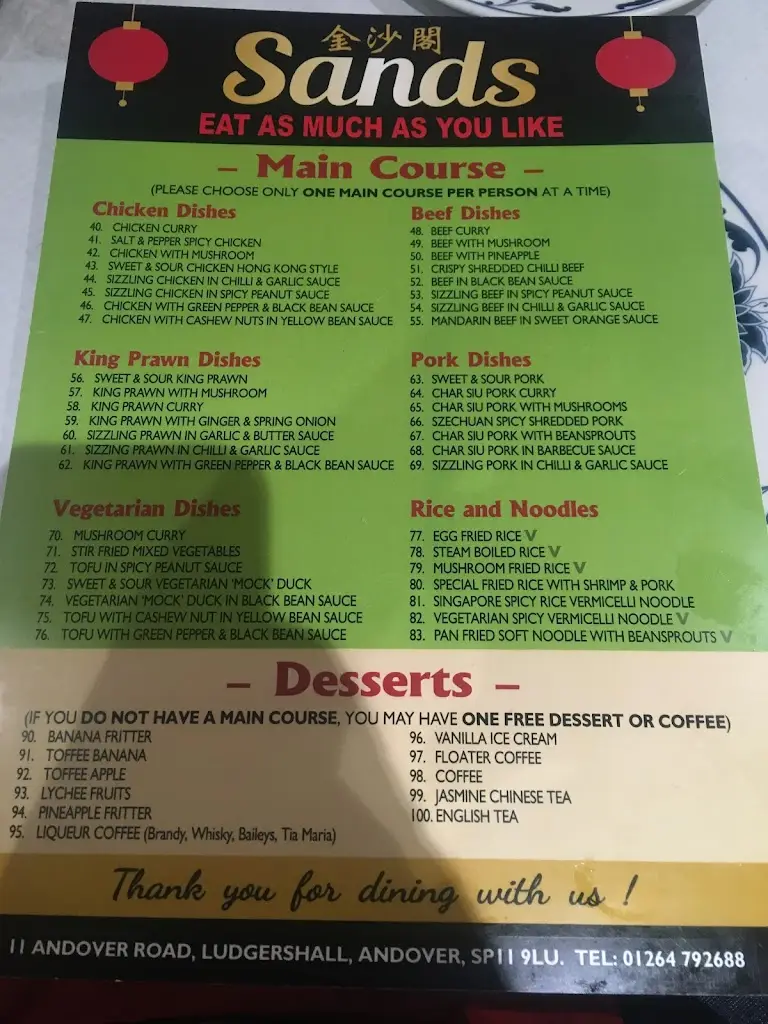 Menu_Sands Chinese Restaurant_Ludgershall_image_2