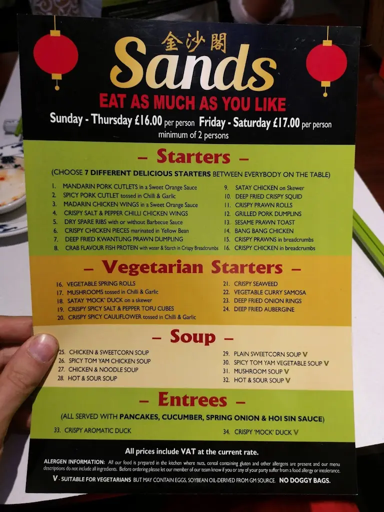Menu_Sands Chinese Restaurant_Ludgershall_image_3