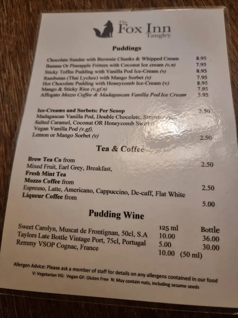 Menu_The Fox Inn_Ludgershall_image_4