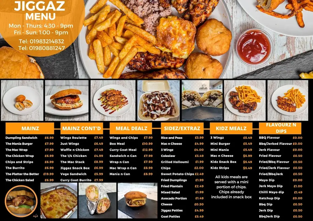 Menu_Jiggaz Grill_Ludgershall_image_1
