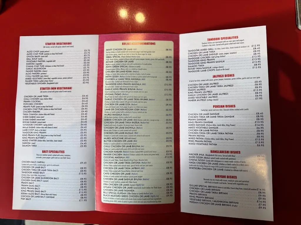 Menu_The Guljar Tandoori_Lydd_image_1