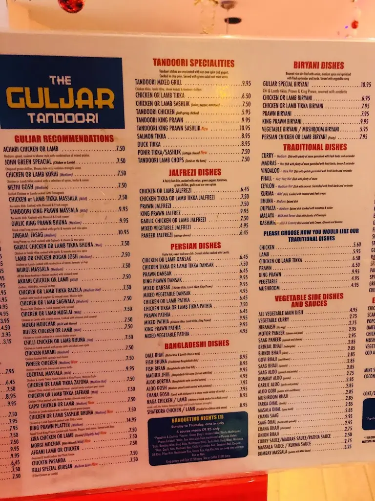 Menu_The Guljar Tandoori_Lydd_image_3