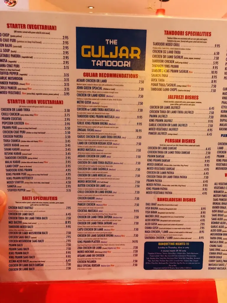 Menu_The Guljar Tandoori_Lydd_image_4