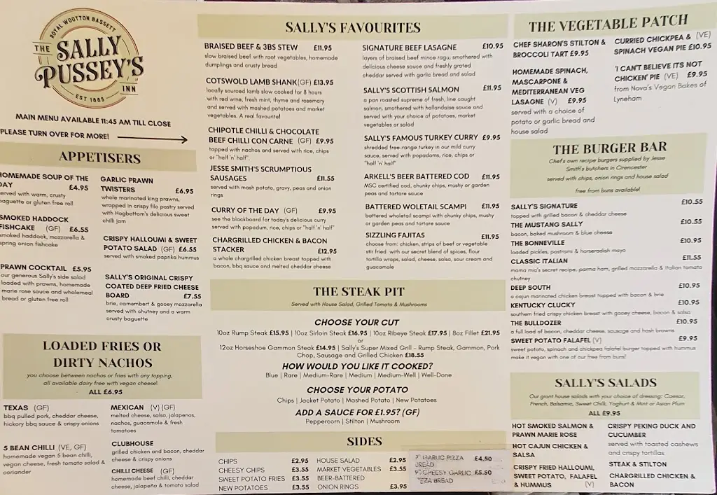 Menu_The Sally Pussey's Inn_Lydiard Millicent_immagine_3