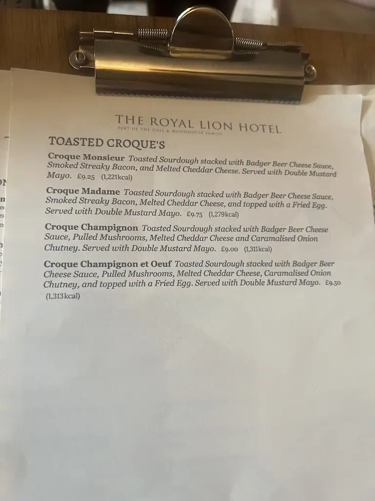 Menu_The Royal Lion_Lyme Regis_image_3