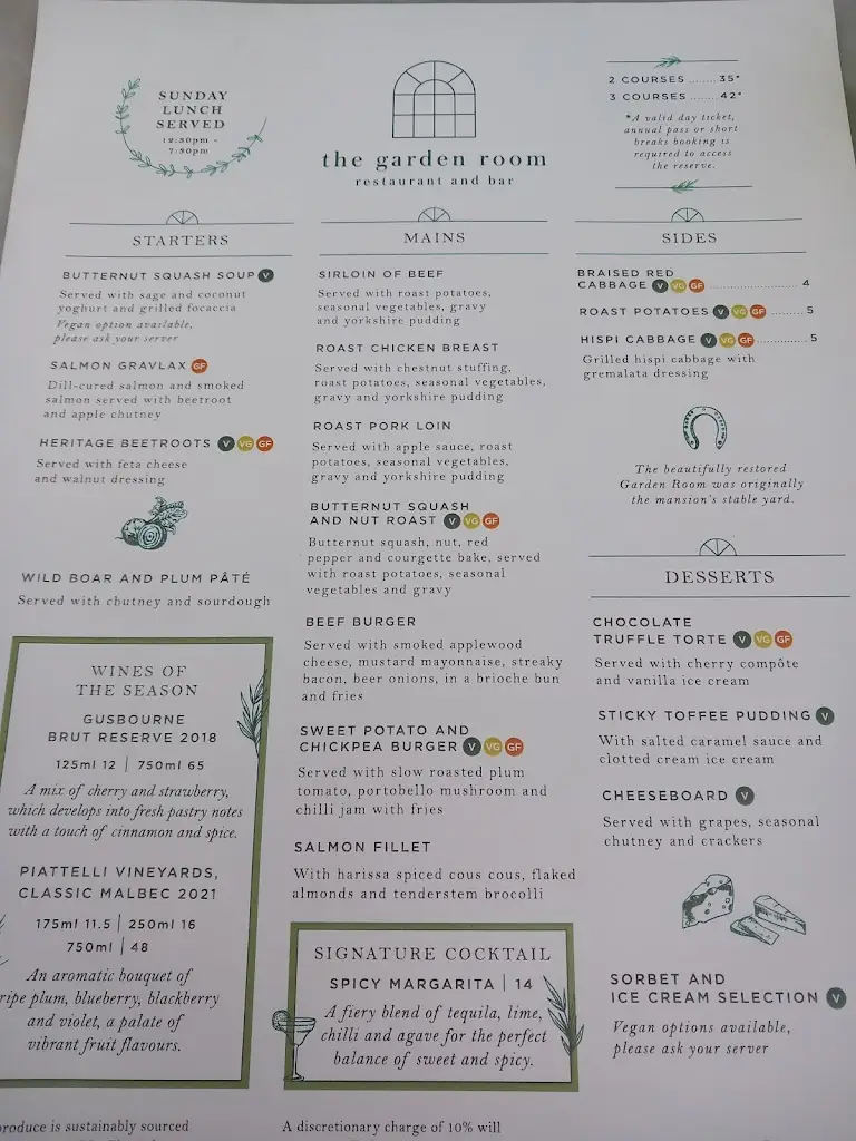 Menu_The Garden Room at Port Lympne Hotel & Reserve_Lympne_image_3