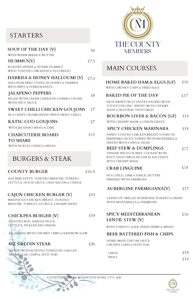 Menu_The County Members_Lympne_image_2