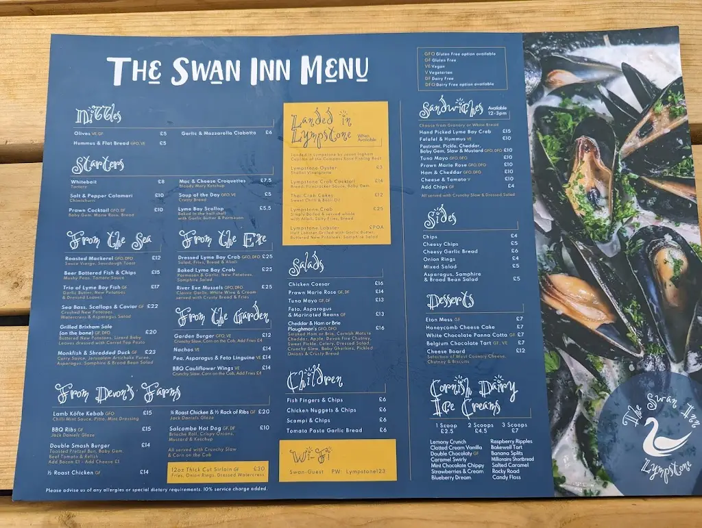 Menu_The Swan Inn_Lympstone_image_1