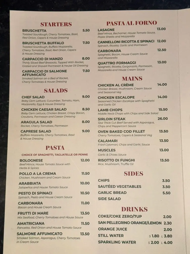 Menu_Gustoso Italian Dining_Barnet_image_1