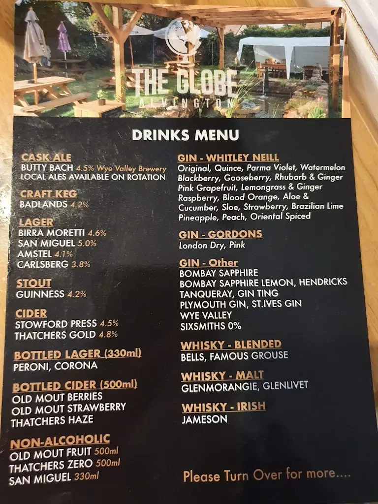 Menu_The Globe Inn, Alvington_Lydney_image_3