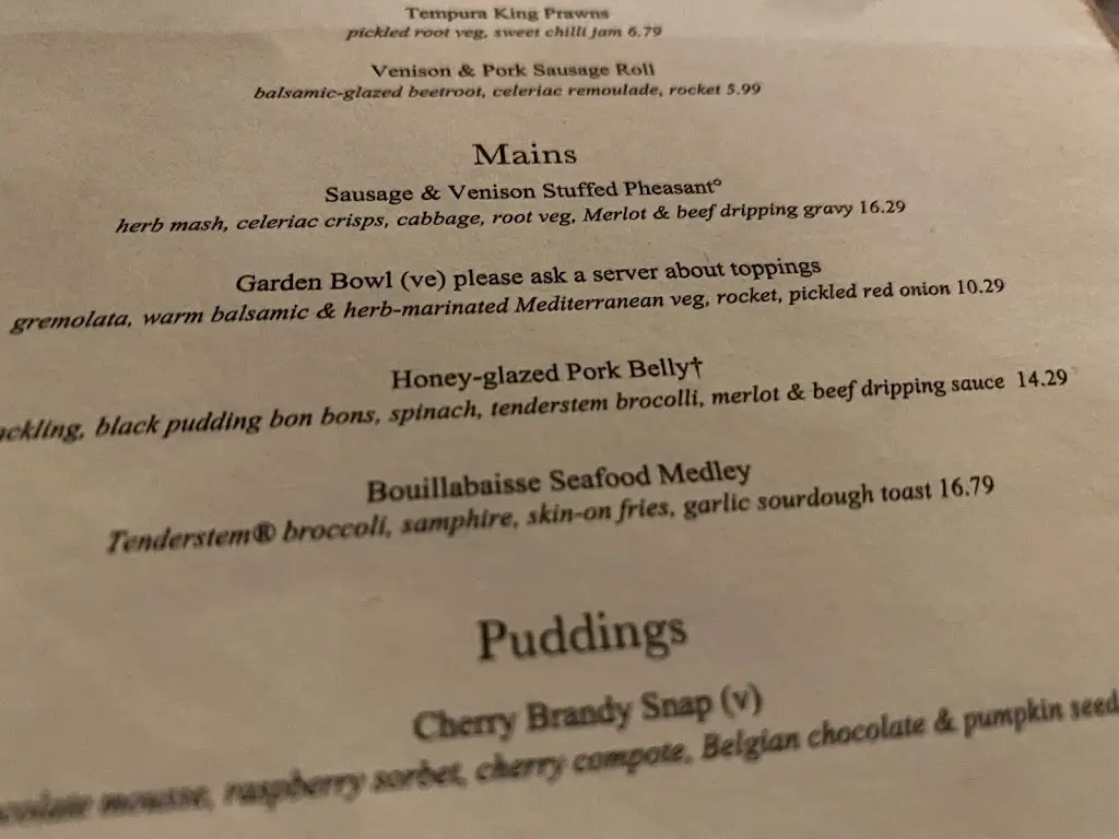 Menu_The George_Lower Earley_immagine_2