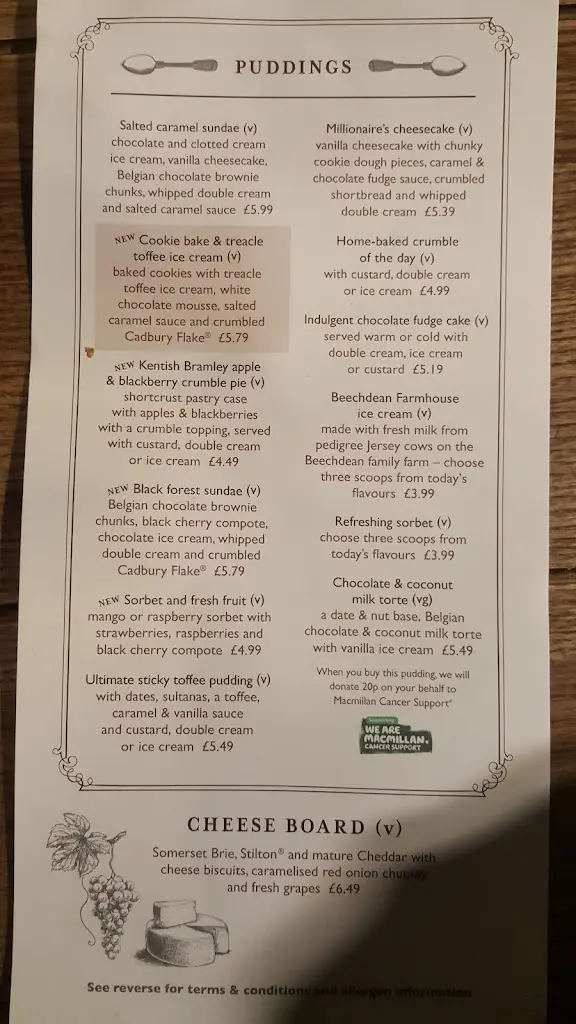 Menu_The George_Lower Earley_immagine_4