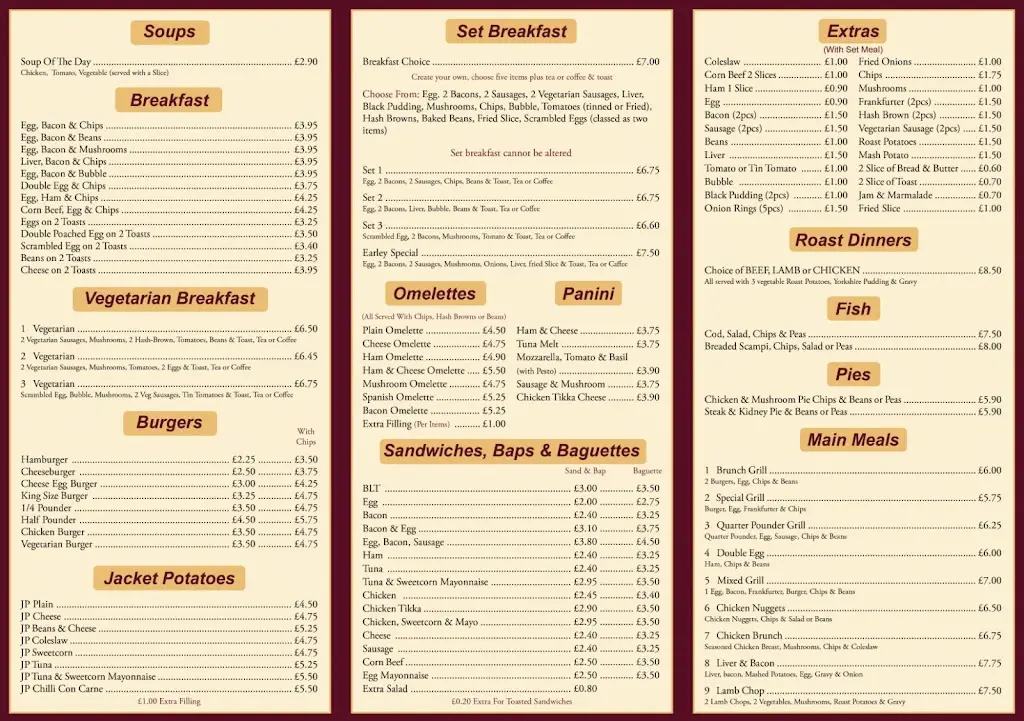 Menu_Earley Cafe_Lower Earley_image_1