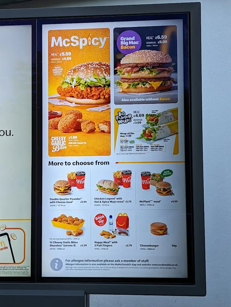 Menu_McDonald's_Lower Earley_imagen_1