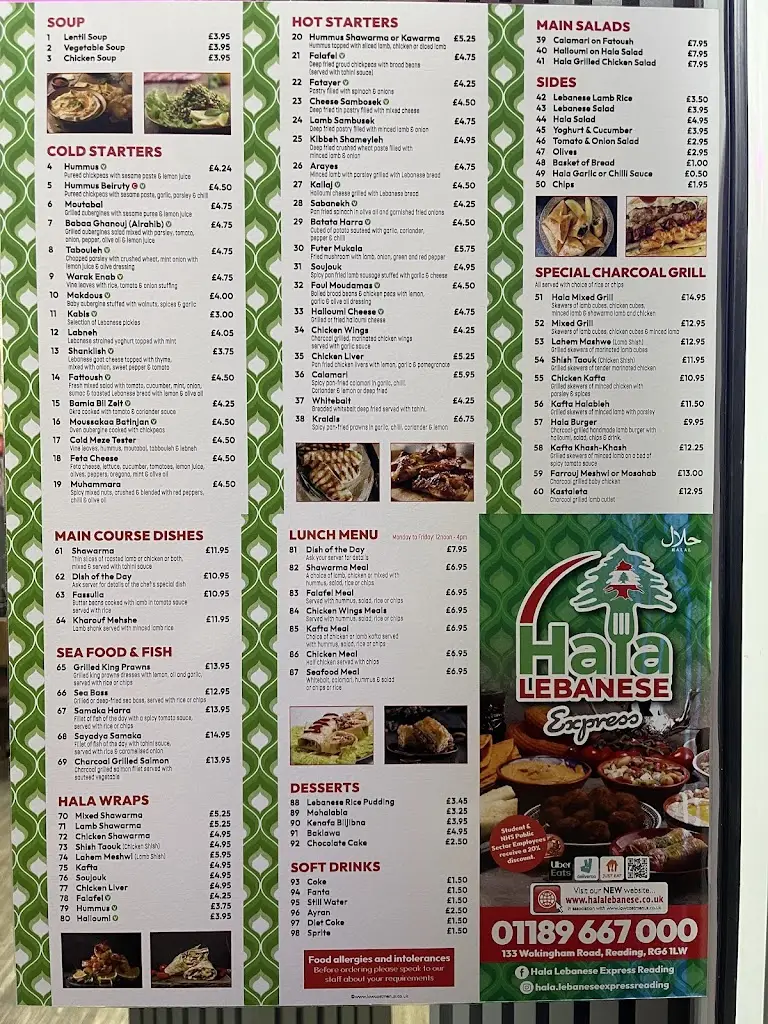 Menü_Hala Lebanese_Lower Earley_Bild_3