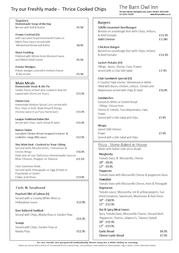 Menu_The Barn Owl Inn_Lymm_immagine_3