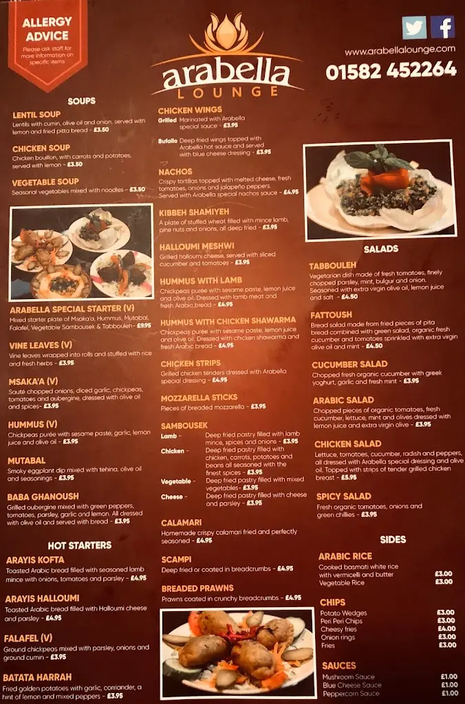 Menu_Arabella Lounge_Luton_image_2