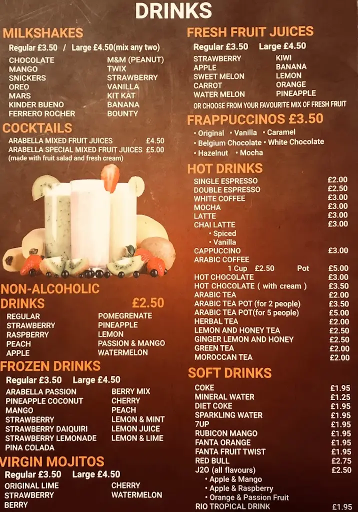 Menu_Arabella Lounge_Luton_image_3