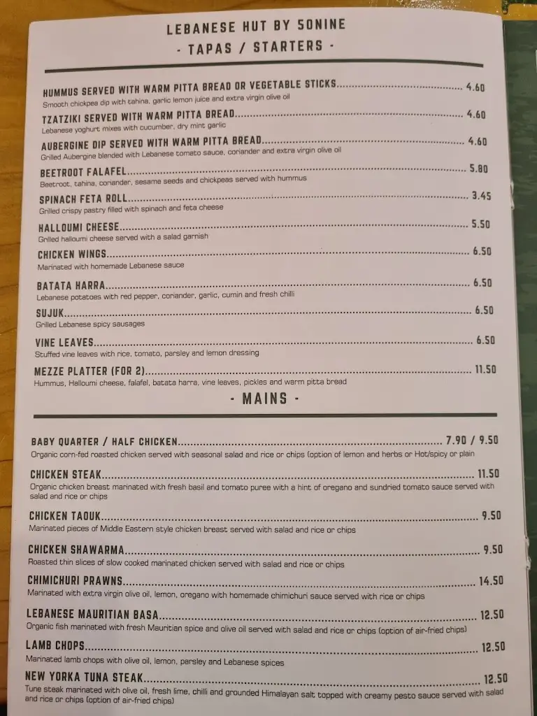 Menu_50Nine_Luton_image_1
