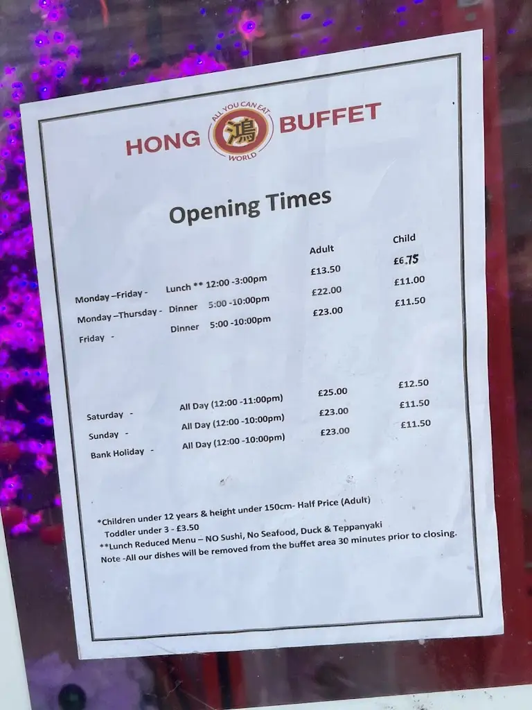Menu_Hong Buffet_Luton_image_1