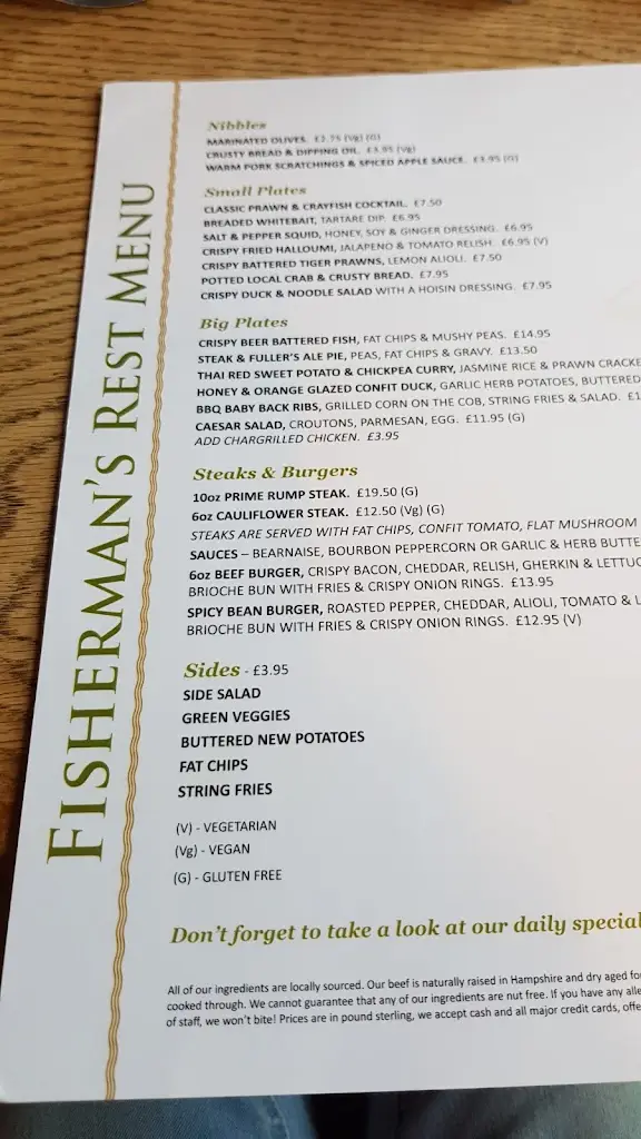 Menu_The Fisherman's Rest_Lymington_image_3