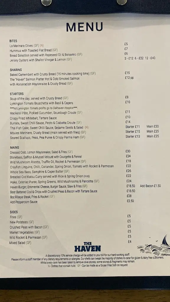 Menu_The Haven Bar & Restaurant_Lymington_image_2