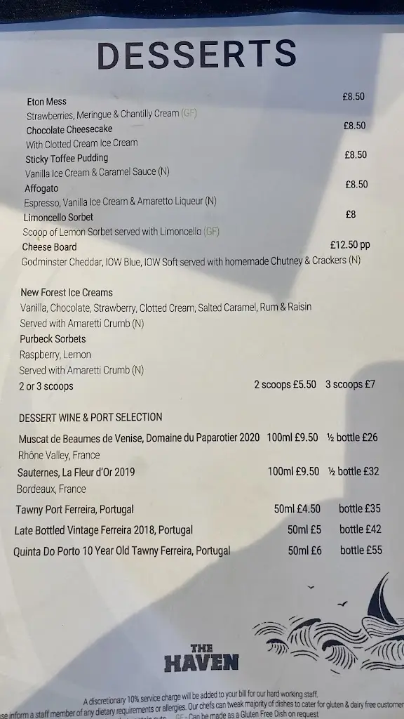 Menu_The Haven Bar & Restaurant_Lymington_image_4