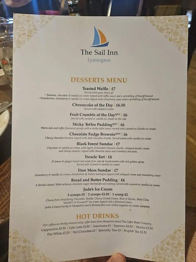 Menu_The Sail Inn_Lymington_image_1