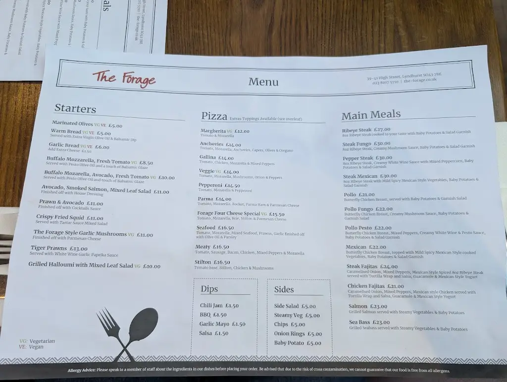 Menu_The Forage_Lyndhurst_image_2
