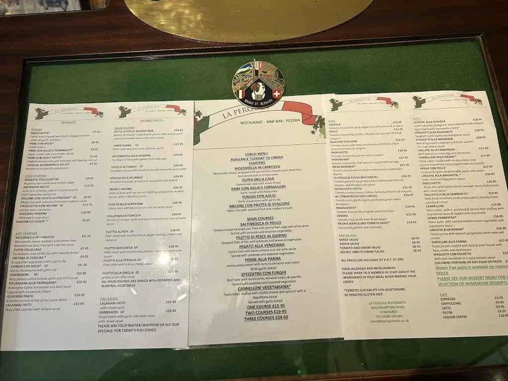 Menu_La Pergola Restaurant_Lyndhurst_image_1