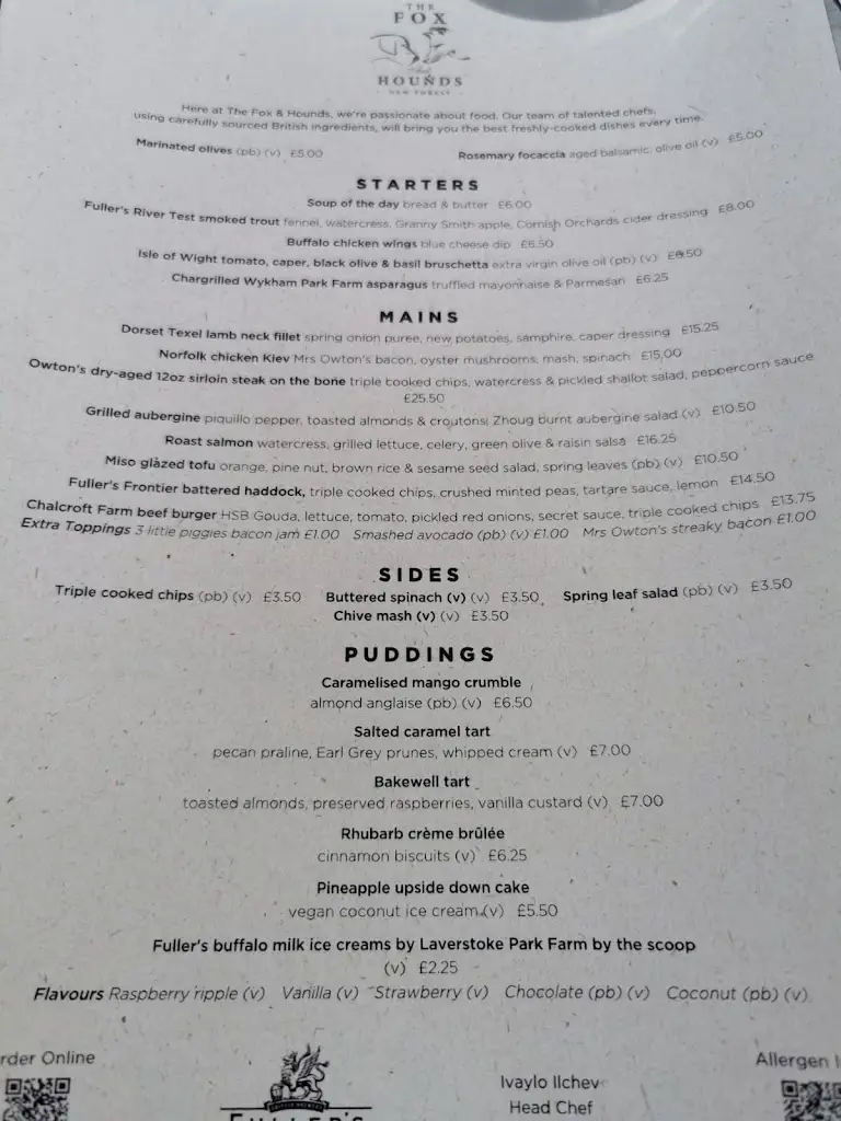 Menu_The Fox & Hounds, Lyndhurst_Lyndhurst_image_4