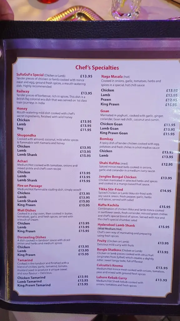 Menu_Passage To India_Lyndhurst_immagine_3