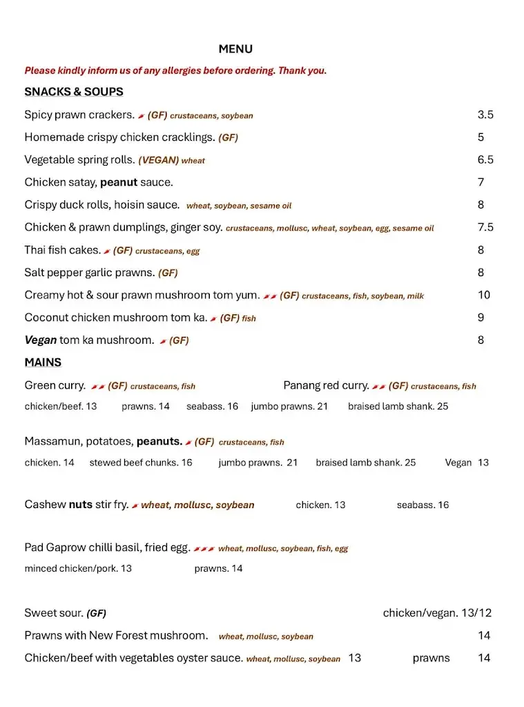 Menu_Anissa. Thai kitchen, Deli & Grocery_Lyndhurst_image_2