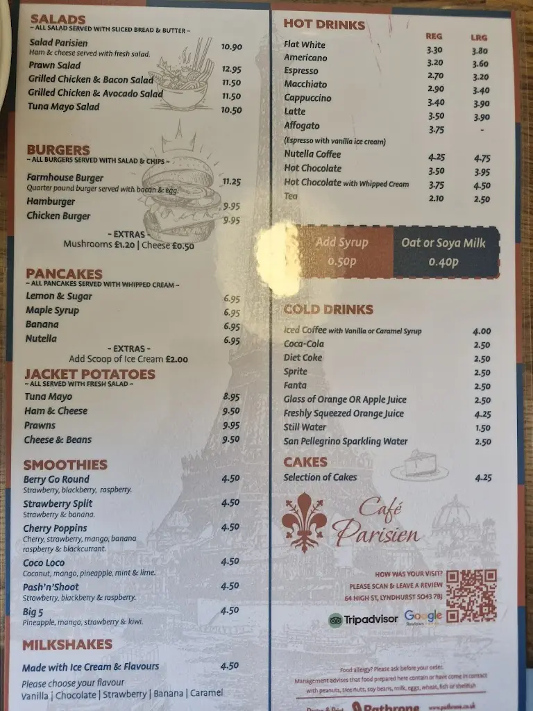 Menu_Café Parisien_Lyndhurst_image_1