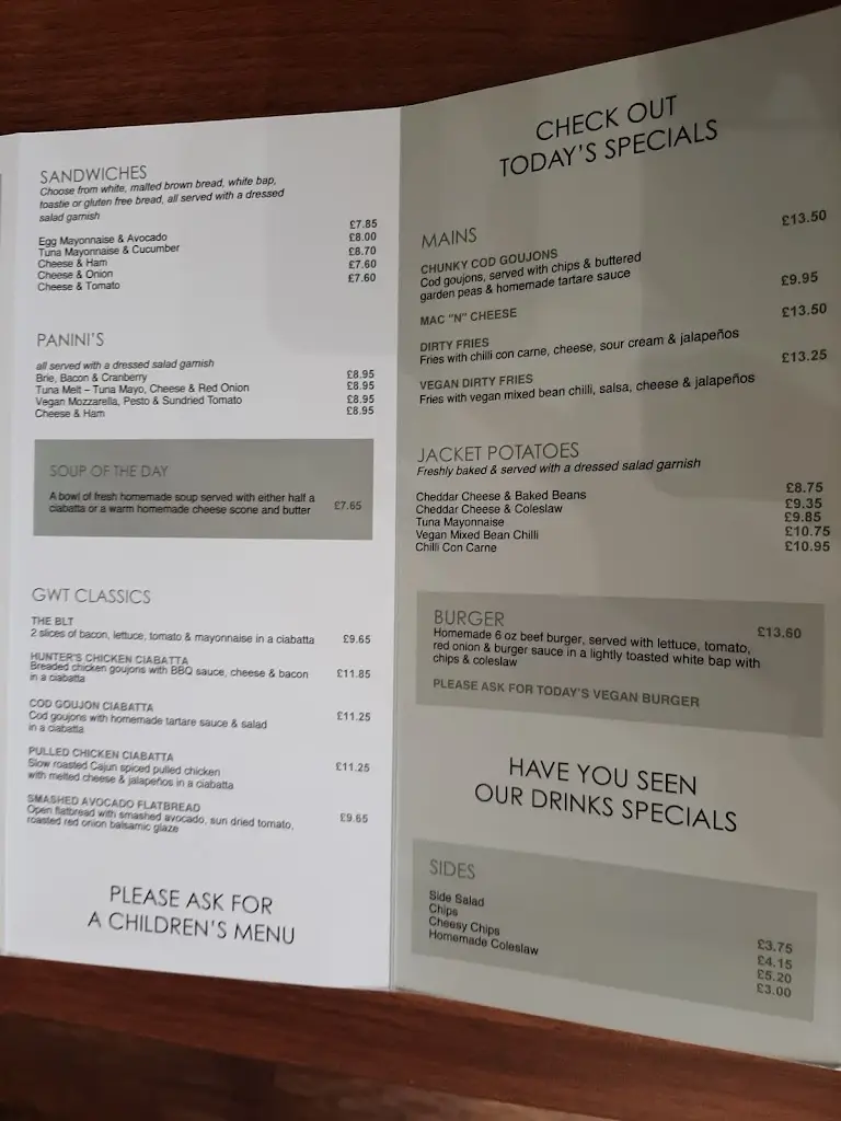 Menu_The Greenwood Tree_Lyndhurst_imagen_1