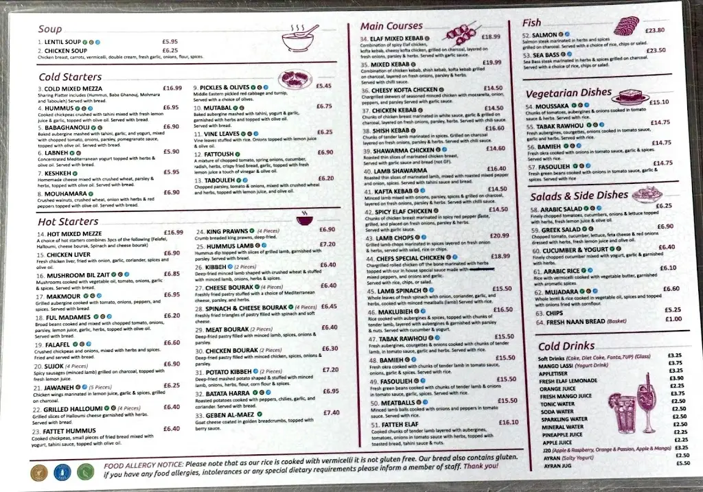Menu_Elaf Lebanese restaurant_Macclesfield_image_1